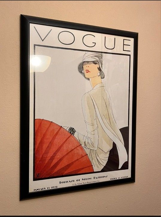 Vogue Wall Art With Glass Frame