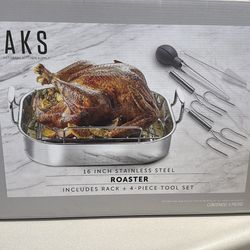 AKS 16 inch ss roasting pan