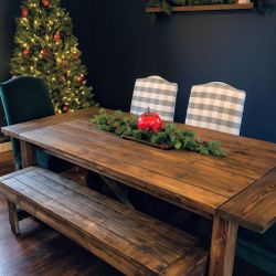 Custom Designed Farmhouse Dining Tables.