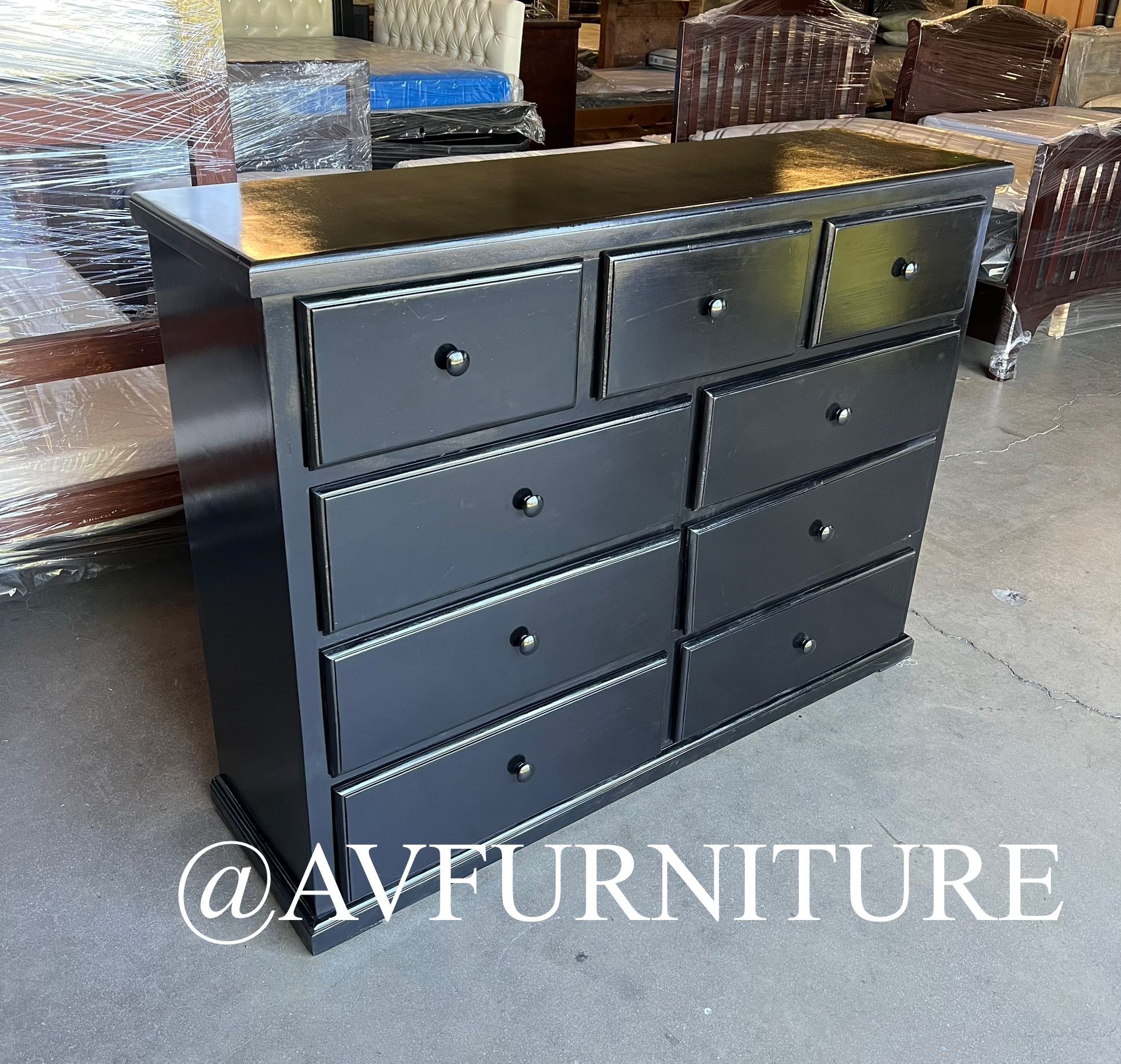 Solid Wood 9 Drawer Dresser