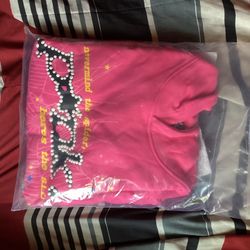 Pink Sp5der Hoodie /Medium