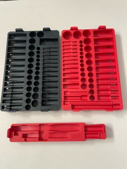 Milwaukee  1/4 in. and 3/8 in. Drive Metric and SAE Ratchet and Socket Trays
