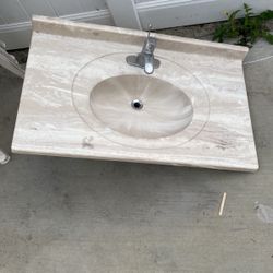Marble sink top for bathroom