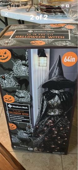 Members Mark 64-Inch Pre-Lit Halloween Witch