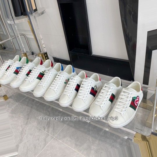 Gucci Ace Differnent Style White Sneaker In stock