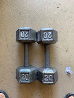 Pair of 20 pounds dumbbells