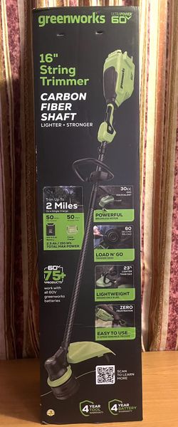 GREENWORKS 60V 16” TRIMMER *new*