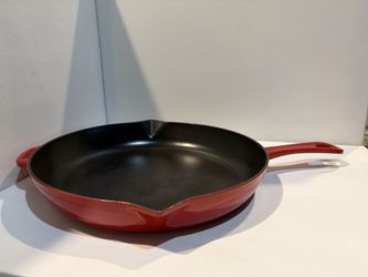 Staub 12” Red Enameled Skillet #30