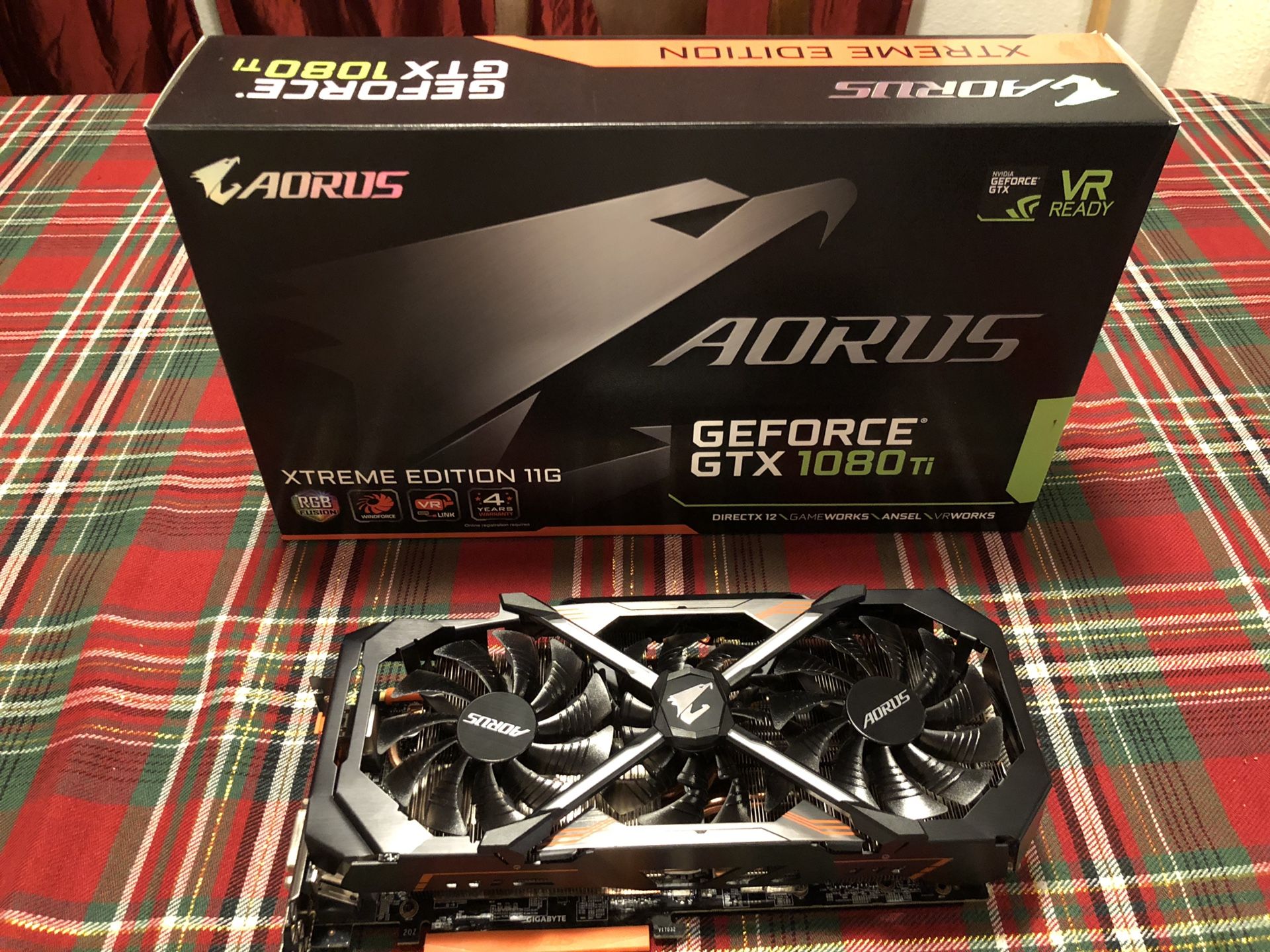 Gigabyte Aorus Nvidia GeForce GTX 1080Ti Xtreme Edition 11G Video Card