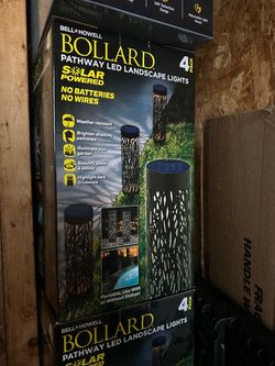 Bollard led solar lights.  4 pack