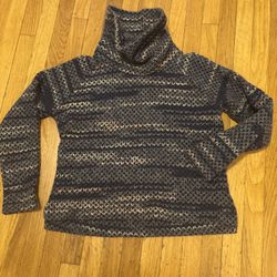 Kuhl Chunky Crop Turtleneck Sweater women’s Large Blue