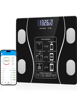 Scale for Body Weight Bluetooth Smart Scale for Body Weight, Bluetooth Smart Scale for Body Weight, Fat, Muscle & BMI