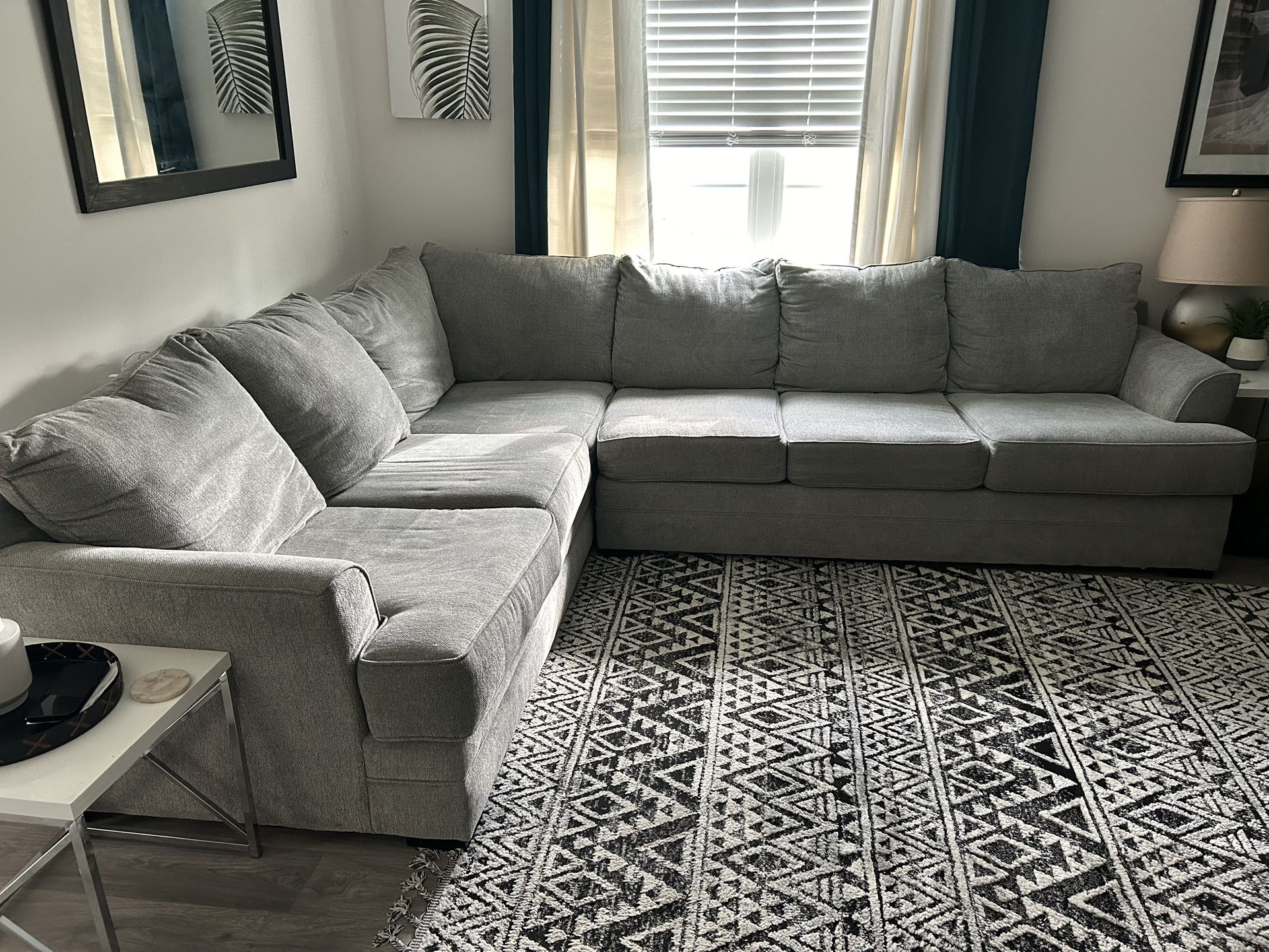 2 Piece Gray Sectional Couch (Pending)
