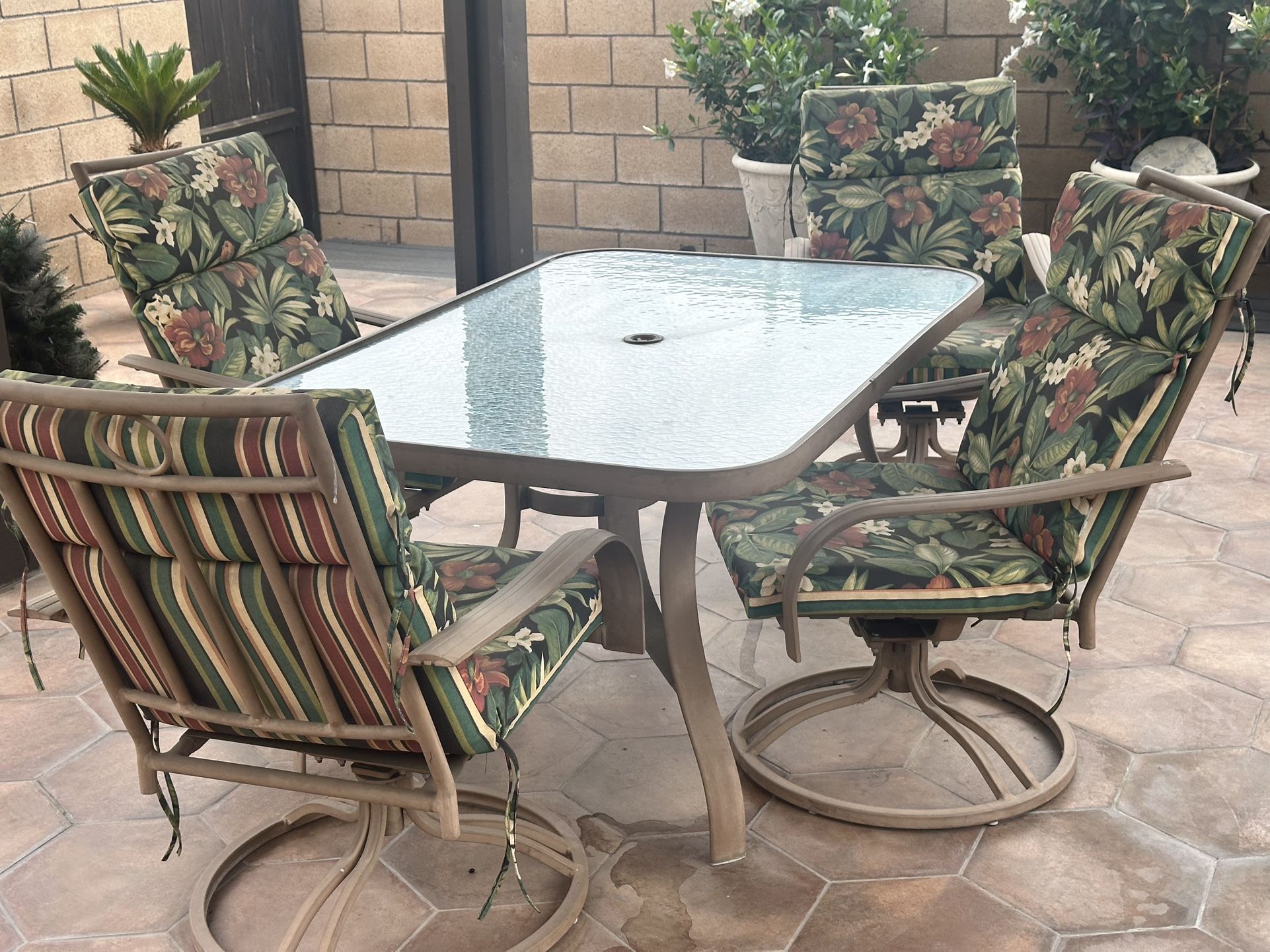 Patio Table and Chairs w/ Cushions