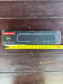 HS-G50 Portable Bluetooth Speaker RGB 10W 1200mAh USB AUX TF Black