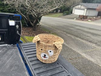Dog Cat Rabbit Bunny Kennel Pet Toy Basket Storage Bin like Brand New 
