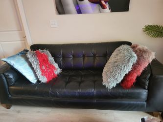 Italian Leather 4 Seater Sofa