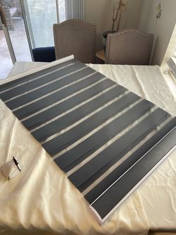 Gray Striped Cellular Window Shade Blind