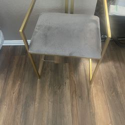 Gray And Gold Chair 
