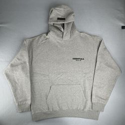 Essentials Fear Of God Dark Oatmeal Pull Over Hoodie Brand New 