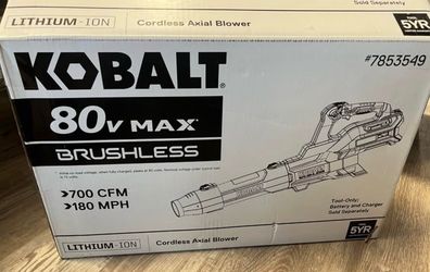 Kobalt 80 volt 700 CFM 180 MPH Battery Handheld Leaf Blower tool only