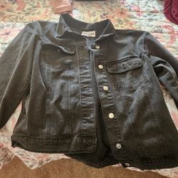 Steve Madden Lafies XL Black Jean Jacket