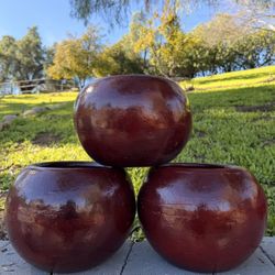 Set of 3 Flower Bowl Pot Planters