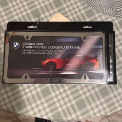 Original BMW Stainless Steel License Plate Frame