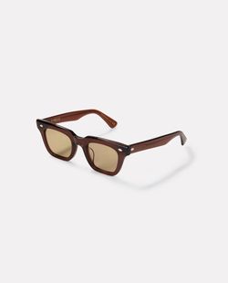 Epokhe 'Stereo' in Maple Polished / Brown Sunglasses