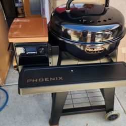 Pit Boss Pellet Grill, Phoenix 375 Square Inch Kettle Grill with Charcoal Insert, Onyx Series
