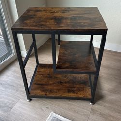 End table With Shelves 