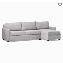 West Elm Henry Sleeper Sectional With Storage Chaise