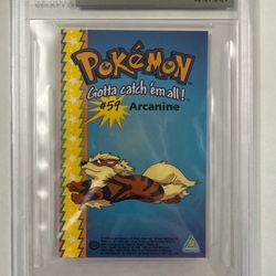 1999 Candy Planet Puzzle card #142 arcanine BGS 8.5 Pokemon