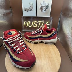 Nike Air Max 95 PRM Red Crush/Wheat Gold (2018) Men’s Sz 8