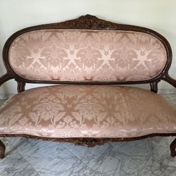 Custom Carved 4 Piece Sofa & Armchair Set