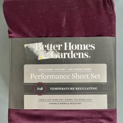 Better Homes & Gardens Performance Sheet Set - FULL 100% Hygro cotton
