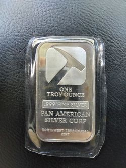 Vintage Pan American Silver Corp 1 oz silver bar