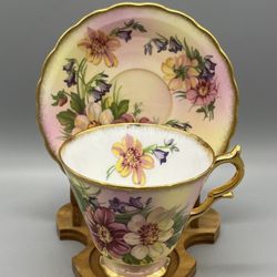 VTG Beautiful KENT flowers Cup And Saucer