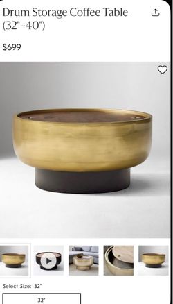 Storage Coffee Table 32"–40"