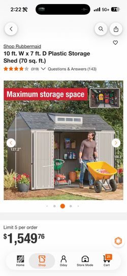 SHED - Rubbermaid 7x10
