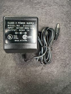 Class 2 Power Supply DC9V 1A Adapter
