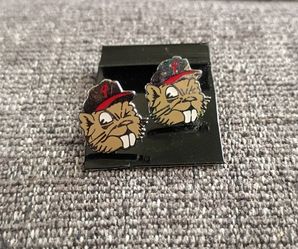 Vintage Portland Beavers Earrings Boomer Beaver  MiLB Baseball