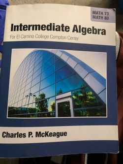 Intermediate algebra book