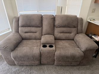 Loveseat Recliner With Console