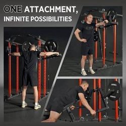 New Mikolo Standing Lateral Raise Attachment for Squat Rack, with 1" Holes, Power Rack Cage Attachment