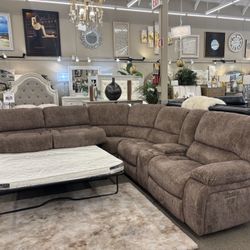 Recliner Sectional With Pull Out Bed 