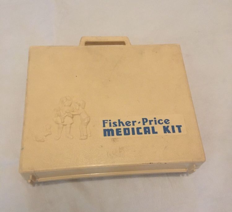 Vintage 1977 Fisher Price Toy DOCTOR MEDICAL KIT DR NURSE Set # Missing Items Dr.