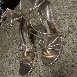Rose Gold Strappy Heels