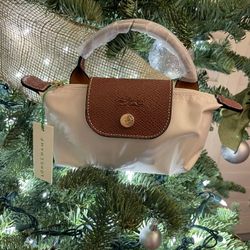Paper (cream) Mini Longchamp Bag