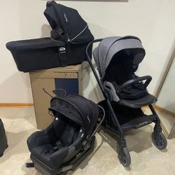 Nuna Stroller With Car Seat And Bassinet 